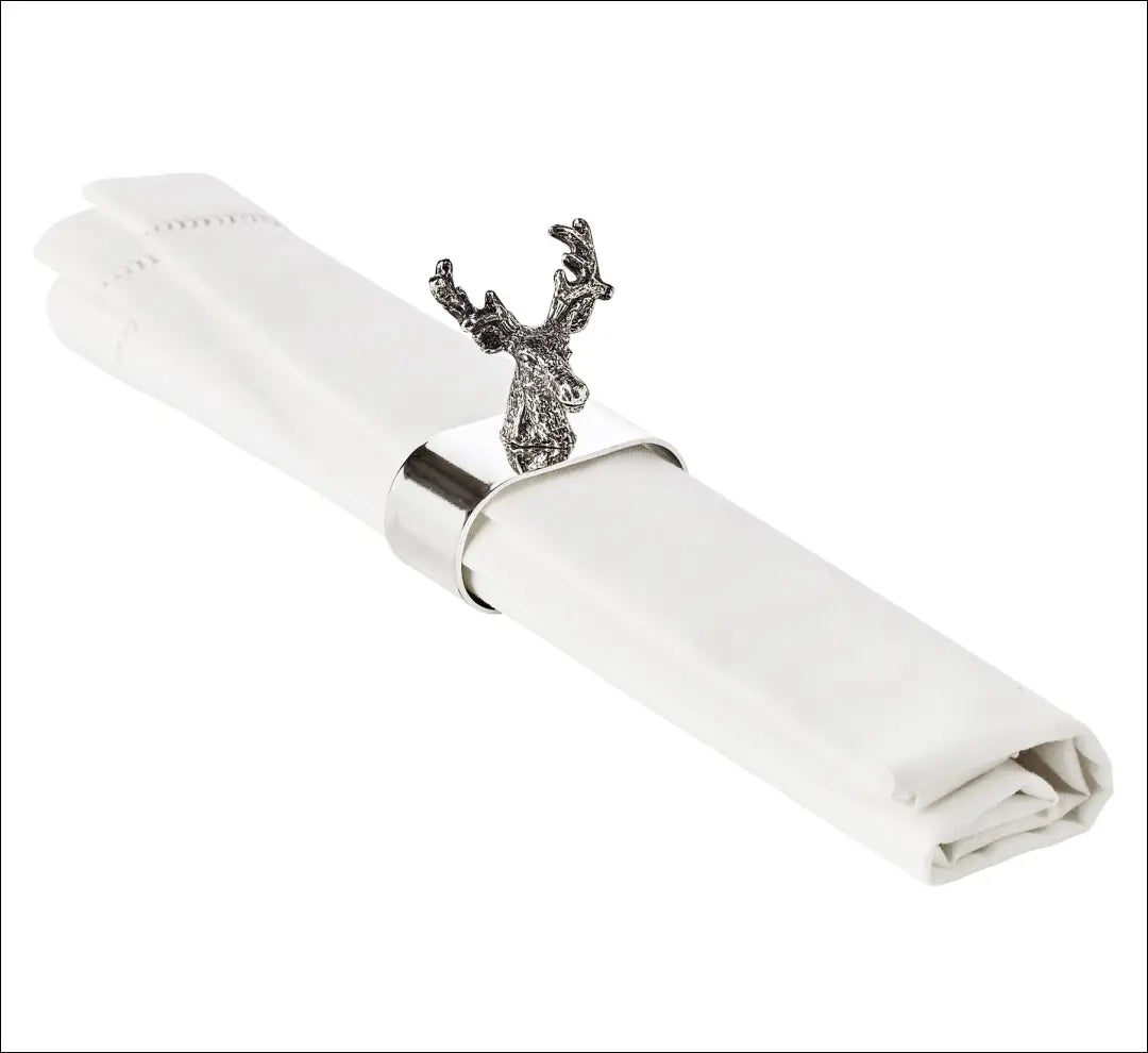 Servetėlių žiedų komplektas (4vnt) DI5795 - €18 Save 65% __label:Pristatymas 1-2 d.d., color-sidabrine,