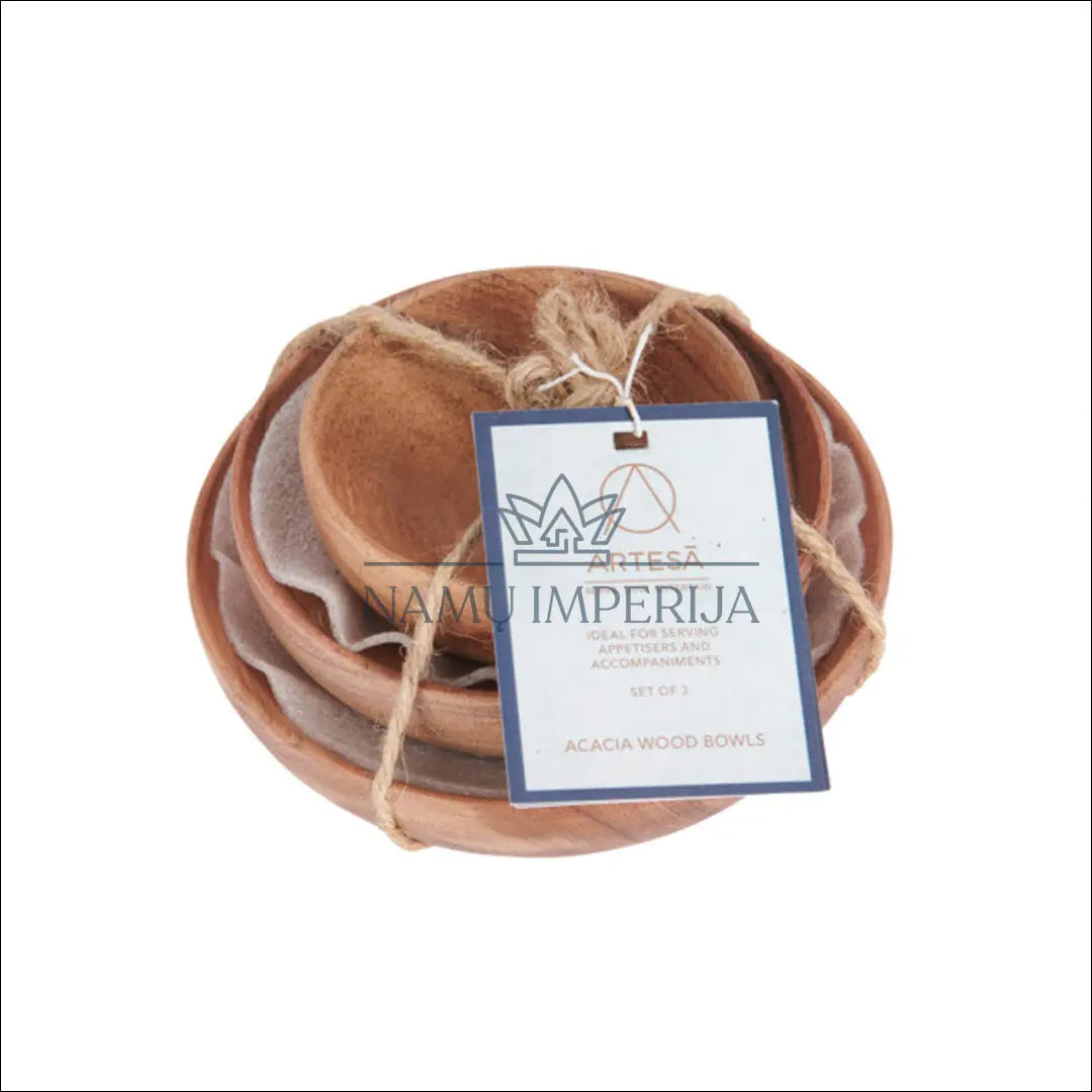 Serviravimo dubenėlių komplektas (3vnt) DI8980 - €7 Save 50% __label:Pristatymas 1-2 d.d., color-ruda, indai,