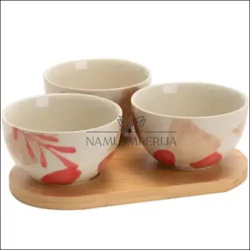 Serviravimo dubenėlių su padėklu komplektas DI5861 - €10 Save 70% __label:Pristatymas 1-2 d.d., color-raudona,