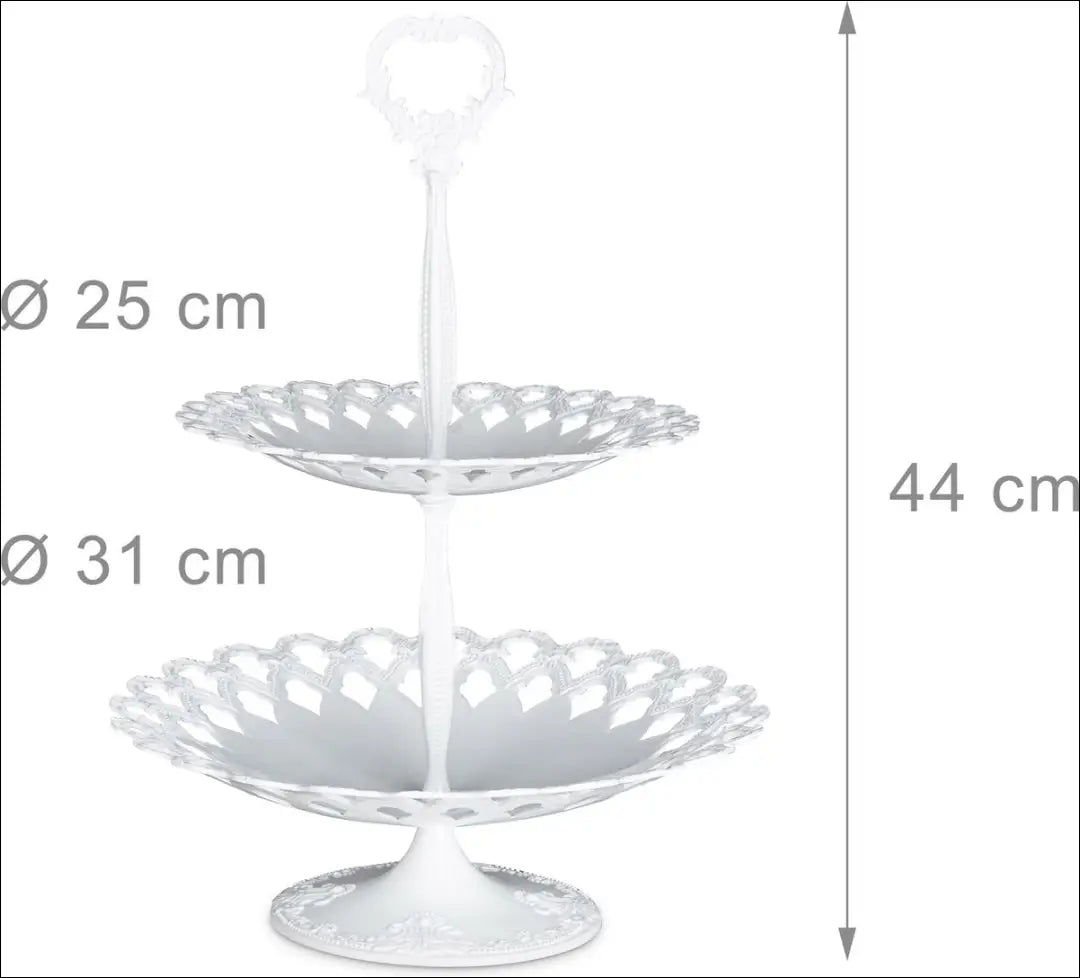 Serviravimo dviaukštis stovas DI10836 - €14 Save 50% __label:Pristatymas 1-2 d.d., color-balta, indai, interjeras,