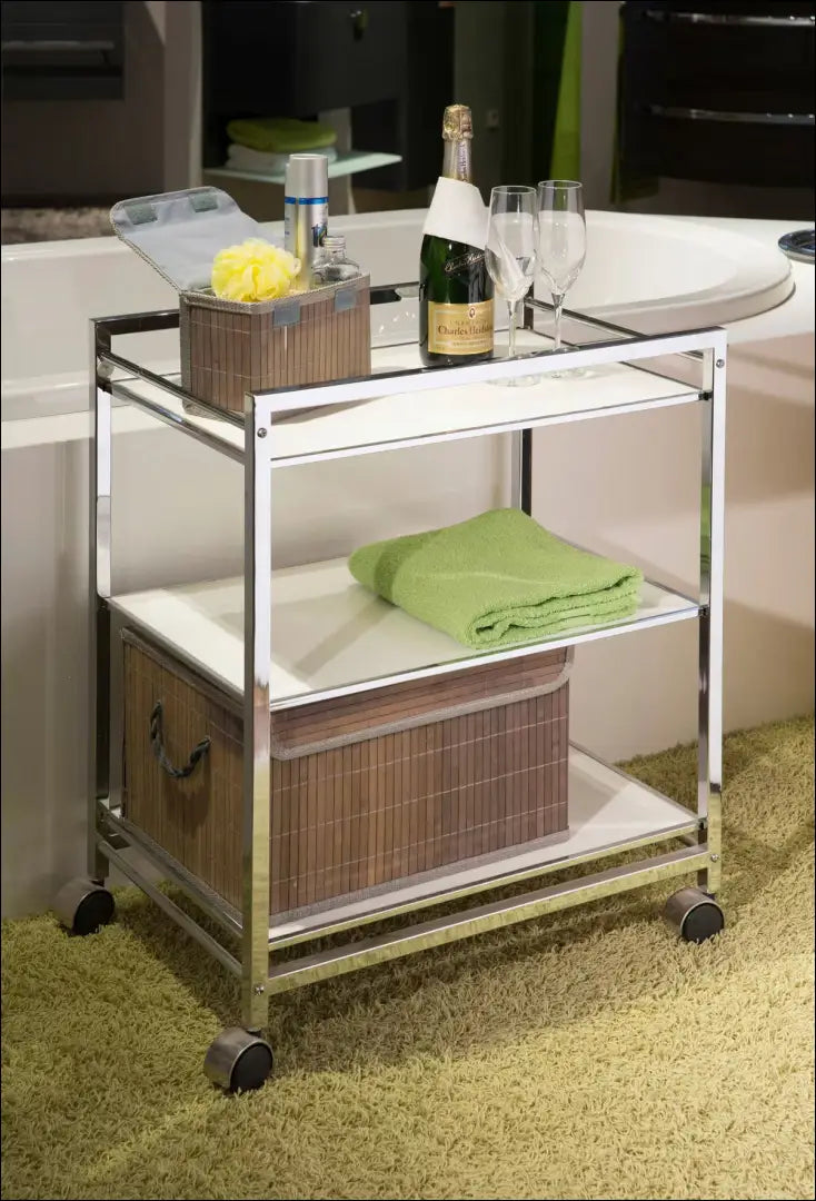 Serviravimo vežimėlis KI1612 - €95 Save 50% 50-100, __label:Pristatymas 1-2 d.d., color-balta, color-sidabrine, kita