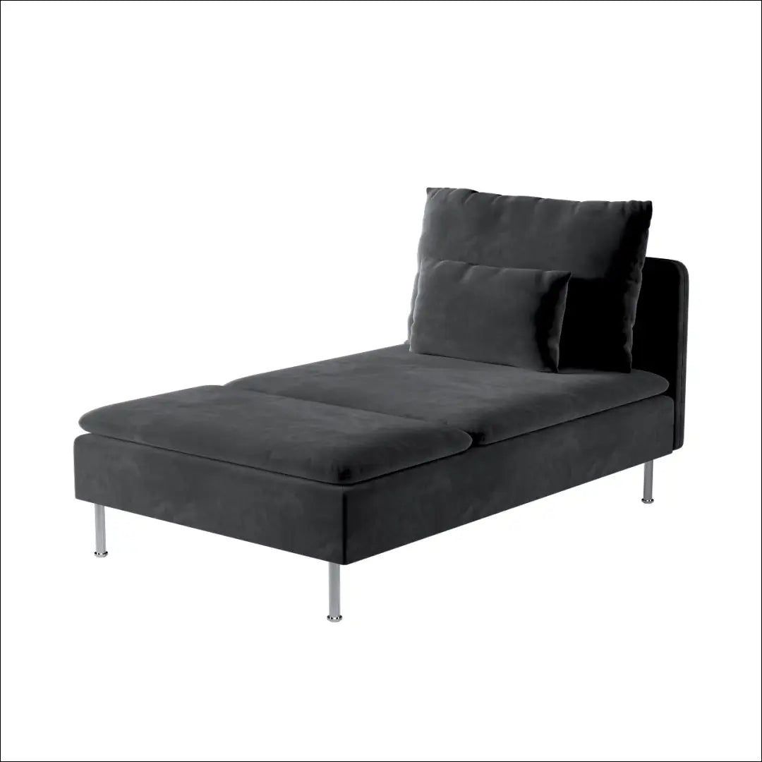 Šezlongo užvalkalas DI9589 - €57 Save 70% 50-100, __label:Pristatymas 1-2 d.d., color-juoda, kita, material-aksomas €50