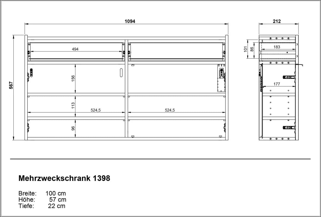 Sieninė batų spintelė KI1694 - €145 Save 50% 100-200, __label:Pristatymas 1-2 d.d., batu-lentyna, batu-spintele,