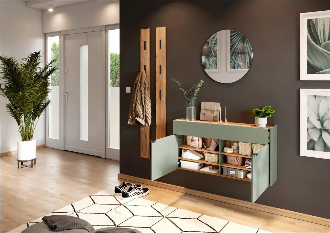Sieninė batų spintelė KI1694 - €145 Save 50% 100-200, __label:Pristatymas 1-2 d.d., batu-lentyna, batu-spintele,