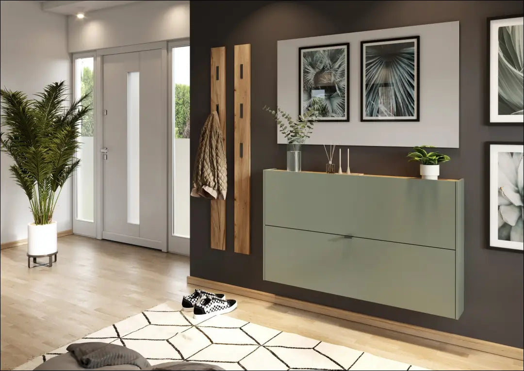 Sieninė batų spintelė KI1822 - €145 Save 50% 100-200, __label:Pristatymas 1-2 d.d., batu-lentyna, batu-spintele,