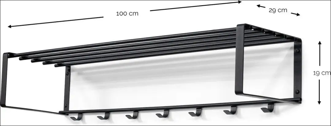 Sieninė kabykla KI1140 - €70 Save 50% 50-100, __label:Pristatymas 1-2 d.d., color-balta, drabuziu-kabykla, €50 to €100