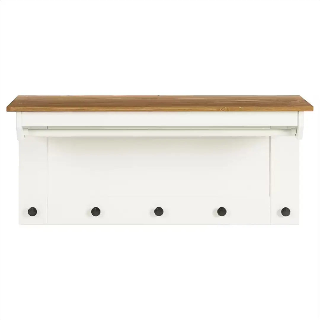 Sieninė kabykla KI1263 - €45 Save 50% 25-50, __label:Pristatymas 1-2 d.d., color-balta, color-ruda, drabuziu-kabykla