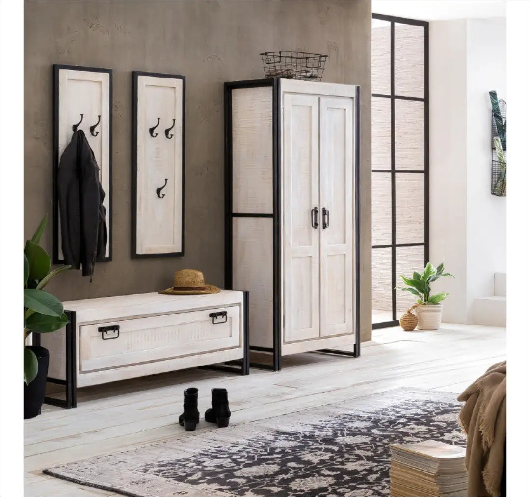 Sieninė kabykla KI1506 - €73 Save 50% 50-100, __label:Pristatymas 1-2 d.d., color-balta, color-juoda, drabuziu-kabykla