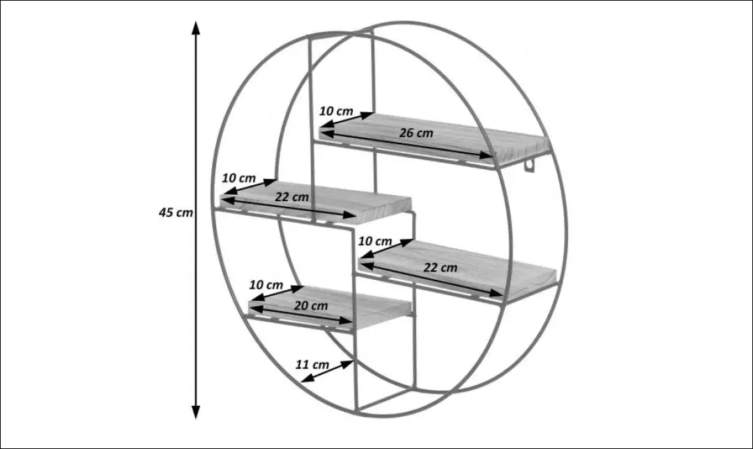 Sieninė lentyna DA397 - €32 Save 50% 25-50, __label:Pristatymas 1-2 d.d., sienines-lentynos €25 to €50 Rack Bookcases &