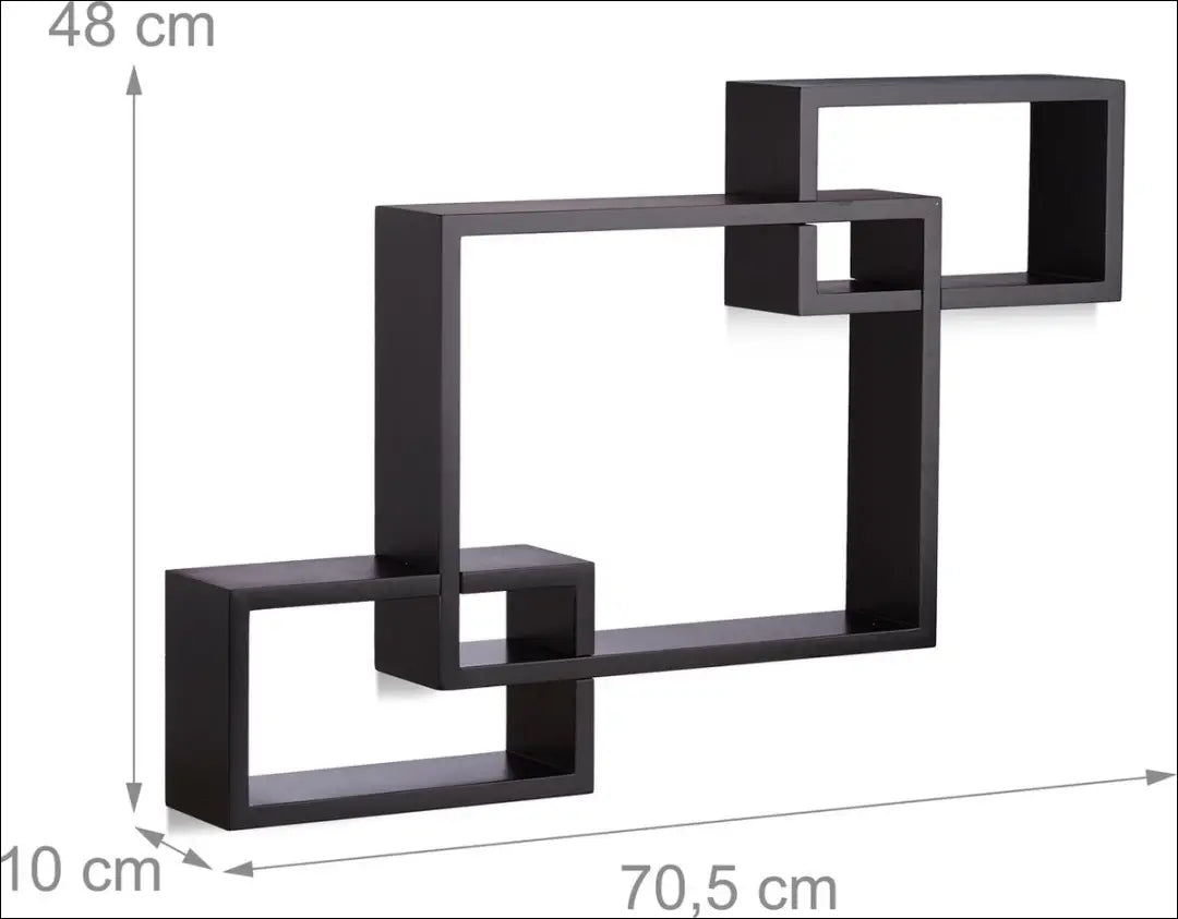 Sieninė lentyna SI1905 - €21 Save 55% __label:Pristatymas 1-2 d.d., biuro-baldai, biuro-lentynos, color-juoda,