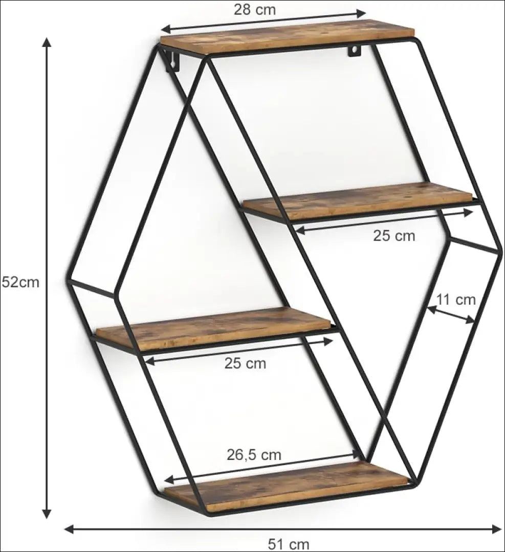 Sieninė lentyna SI1961 - €25 Save 50% 25-50, __label:Pristatymas 1-2 d.d., biuro-lentynos, color-juoda, color-ruda