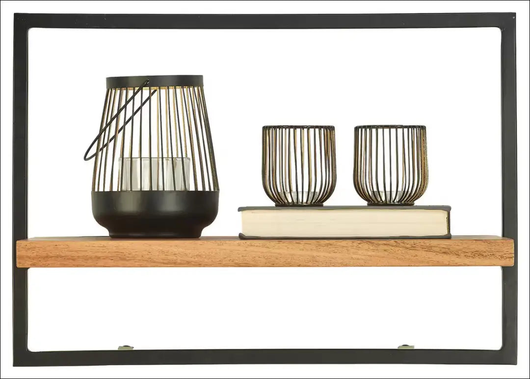 Sieninė lentyna SI2132 - €29 Save 50% 25-50, __label:Pristatymas 1-2 d.d., biuro-baldai, biuro-lentynos, color-juoda