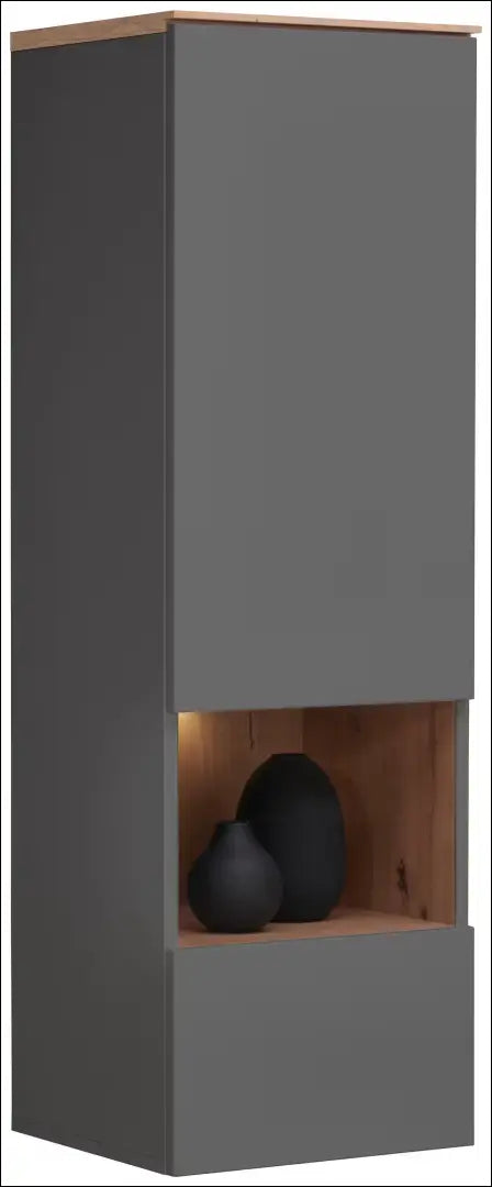 Sieninė spintelė/vitrina SI2144 - €115 Save 50% 100-200, __label:Pristatymas 1-2 d.d., color-pilka, color-ruda,