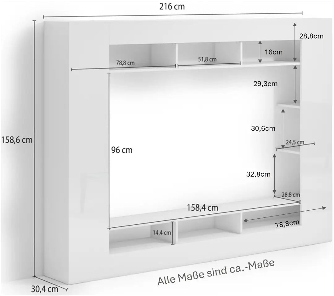 Sieninė TV spintelė SI2112 - €180 Save 50% 100-200, __label:Pristatymas 1-2 d.d., biuro-baldai, color-balta,