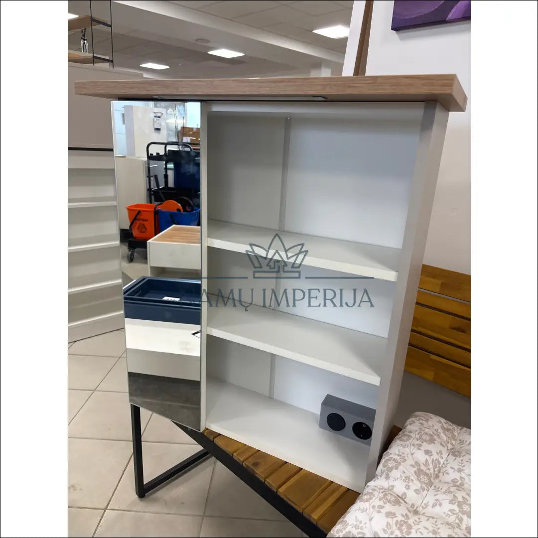 Sieninė vonios spintelė su apšvietimu KI1218 - €76 Save 50% 50-100, __label:Pristatymas 1-2 d.d., color-kremas,