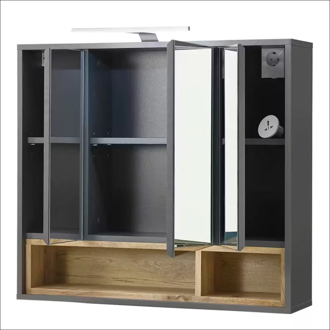 Sieninė vonios spintelė su apšvietimu KI1318 - €75 Save 50% 50-100, __label:Pristatymas 1-2 d.d., color-pilka,