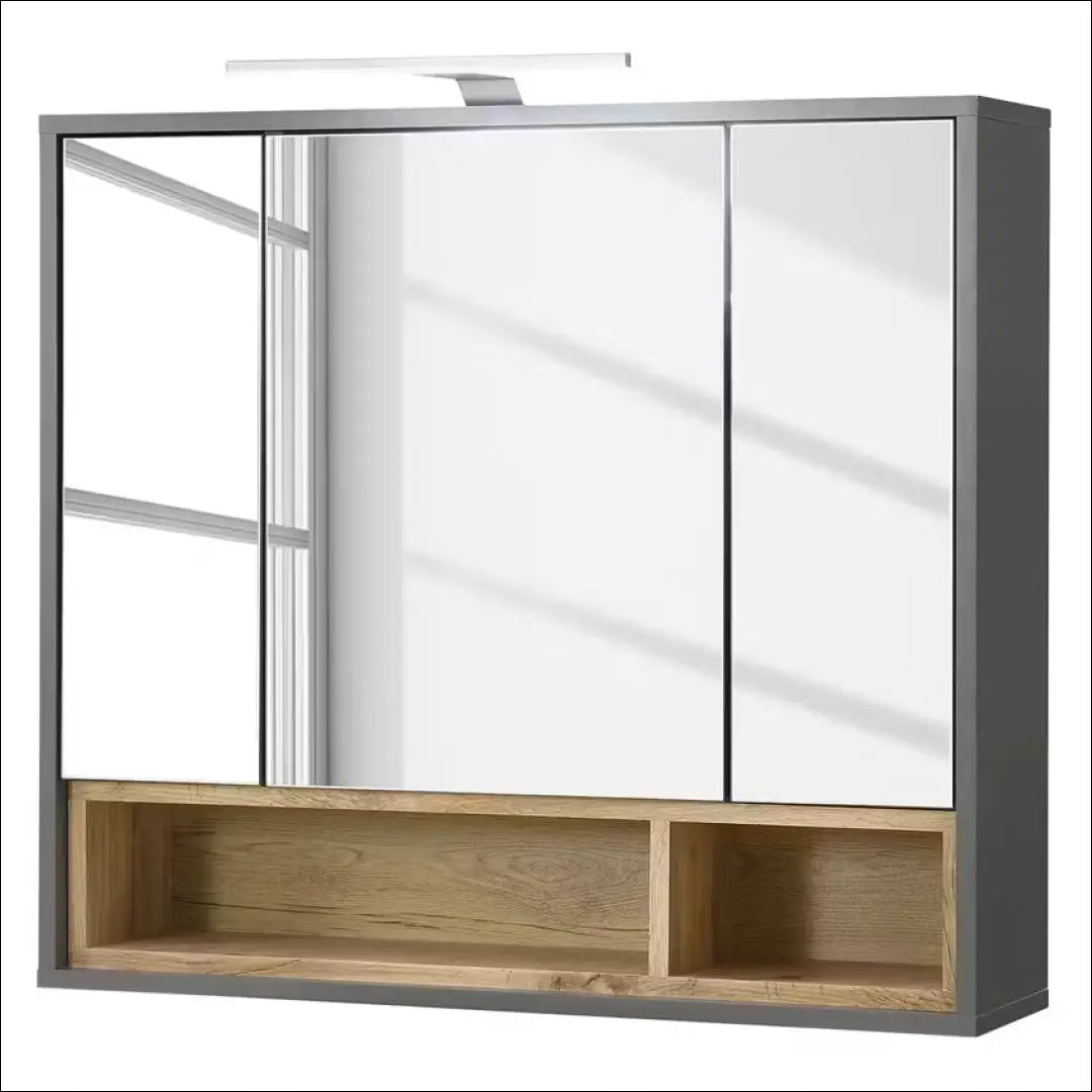 Sieninė vonios spintelė su apšvietimu KI1318 - €75 Save 50% 50-100, __label:Pristatymas 1-2 d.d., color-pilka,
