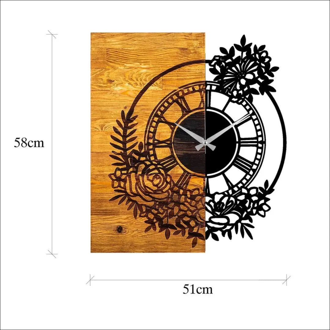 Sieninis laikrodis - dekoracija DI10573 - €37 Save 50% 25-50, __label:Pristatymas 1-2 d.d., color-juoda, color-ruda,