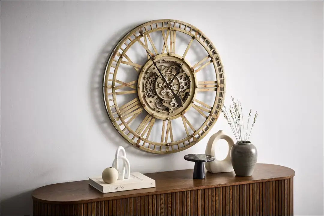 Sieninis laikrodis DI11504 - €113 Save 50% 100-200, __label:Pristatymas 1-2 d.d., color-auksine, color-ruda, interjeras