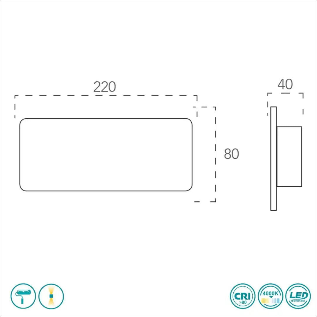 Sieninis LED šviestuvas DI11157 - €57 Save 50% 50-100, __label:Pristatymas 1-2 d.d., color-balta, interjeras,