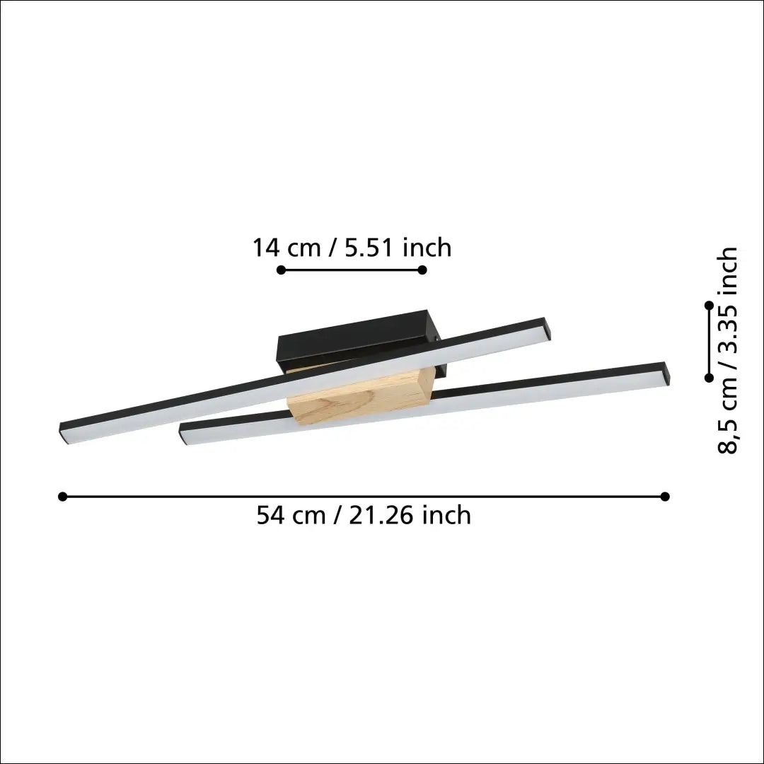 Sieninis LED šviestuvas DI9726 - €26 Save 55% 25-50, __label:Pristatymas 1-2 d.d., color-juoda, color-ruda, interjeras