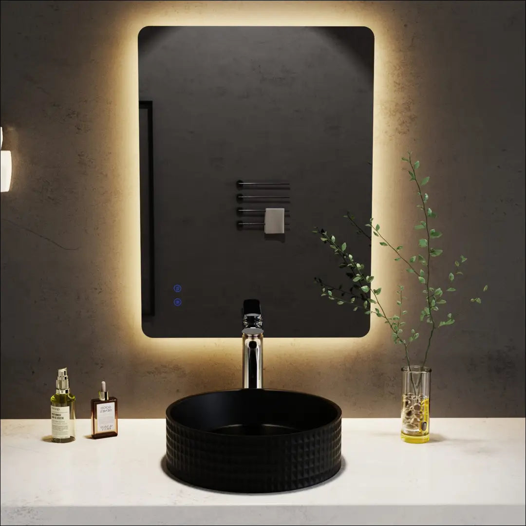 Sieninis LED veidrodis DI12007 - €120 Save 50% 100-200, __label:Pristatymas 1-2 d.d., color-sidabrine, interjeras,
