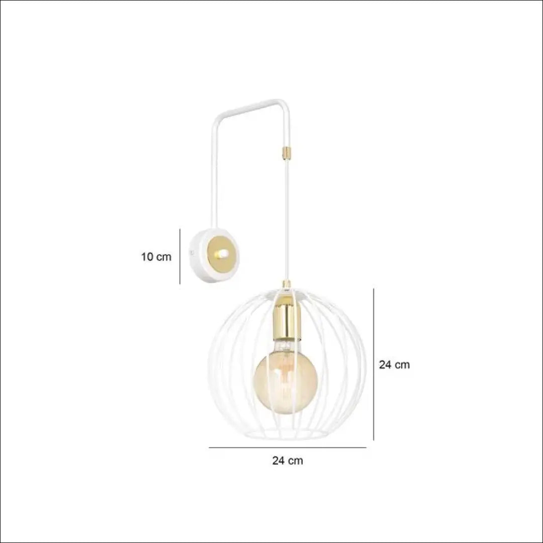 Sieninis šviestuvas DI12256 - €35 Save 50% 25-50, __label:Pristatymas 1-2 d.d., color-auksine, color-balta, interjeras