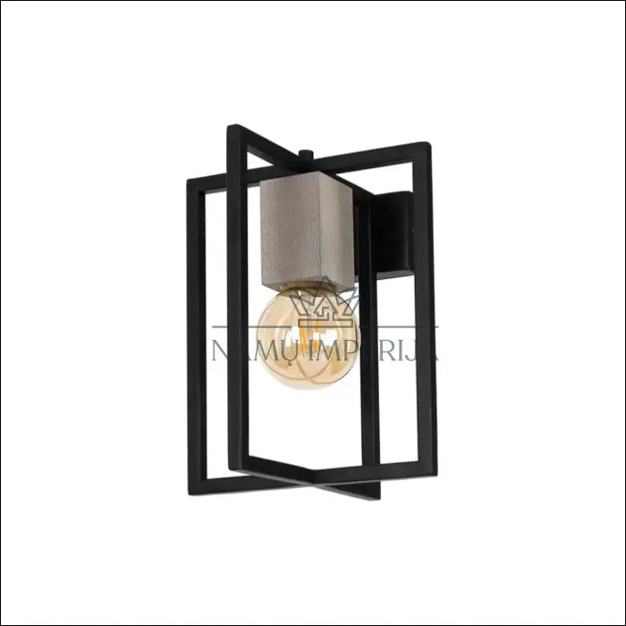 Sieninis šviestuvas DI1768 - €24 Save 65% color-juoda, color-pilka, interjeras, material-mediena, material-metalas