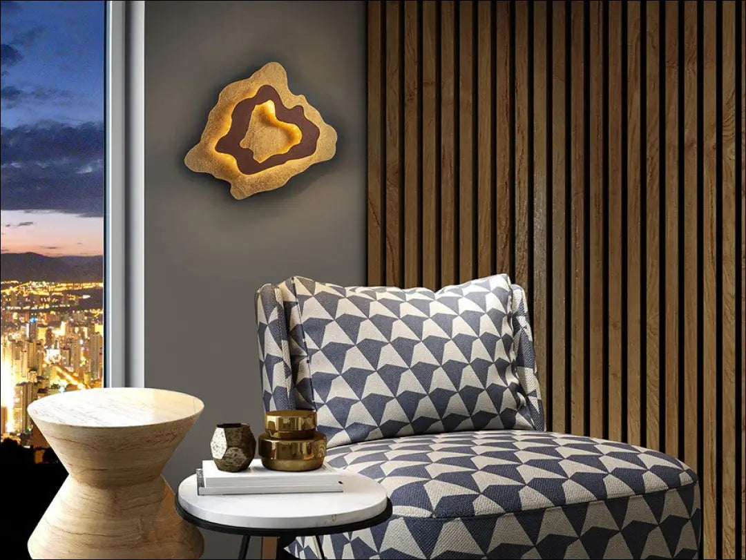 Sieninis šviestuvas DI9799 - €66 Save 55% 50-100, __label:Pristatymas 1-2 d.d., color-auksine, color-ruda, interjeras