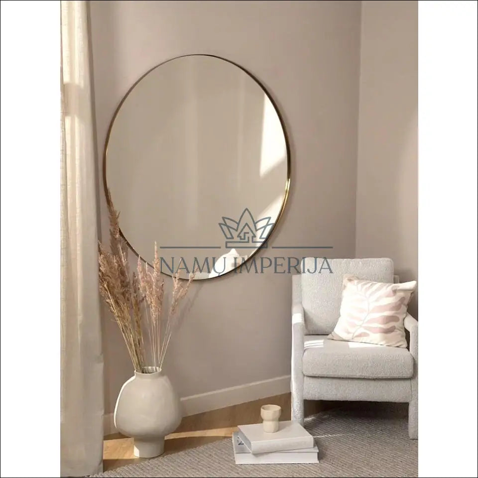 Sieninis veidrodis (120cm) DI3288 - €161 Save 65% 100-200, color-auksine, interjeras, material-metalas,