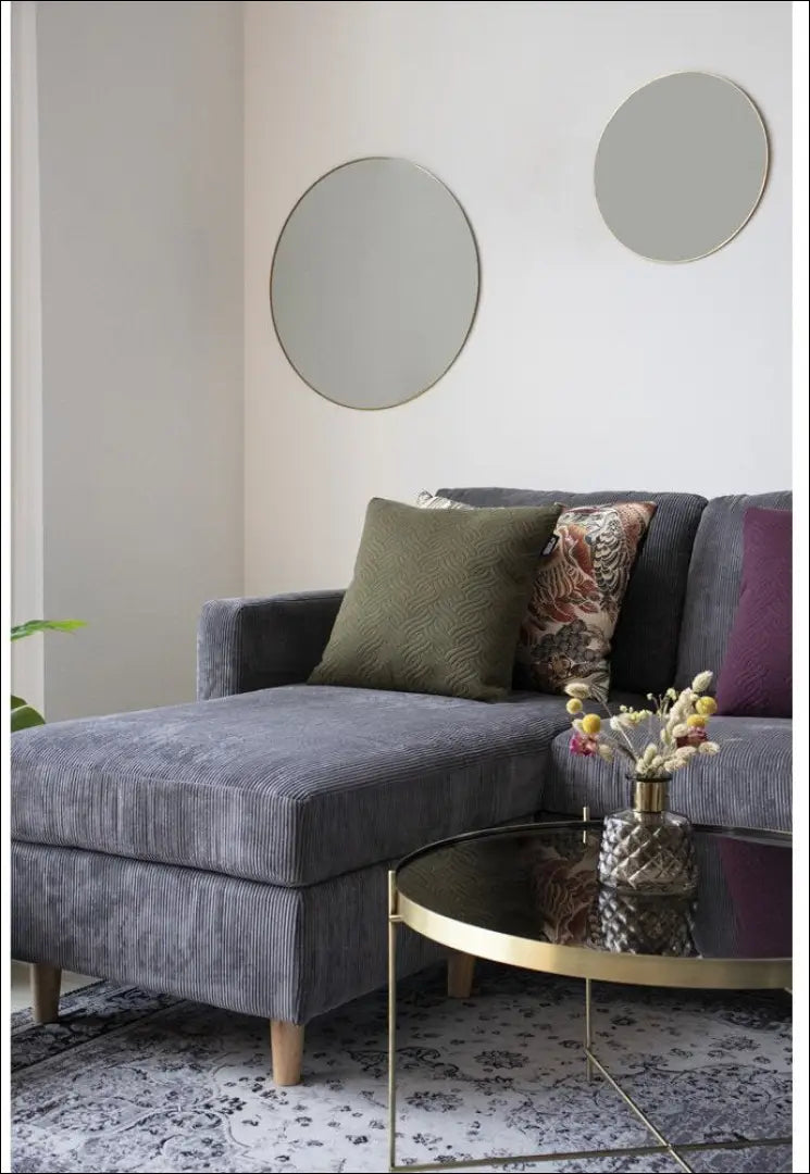 Sieninis veidrodis (40cm) DI10598 - €31 Save 50% 25-50, __label:Pristatymas 1-2 d.d., color-auksine, interjeras,