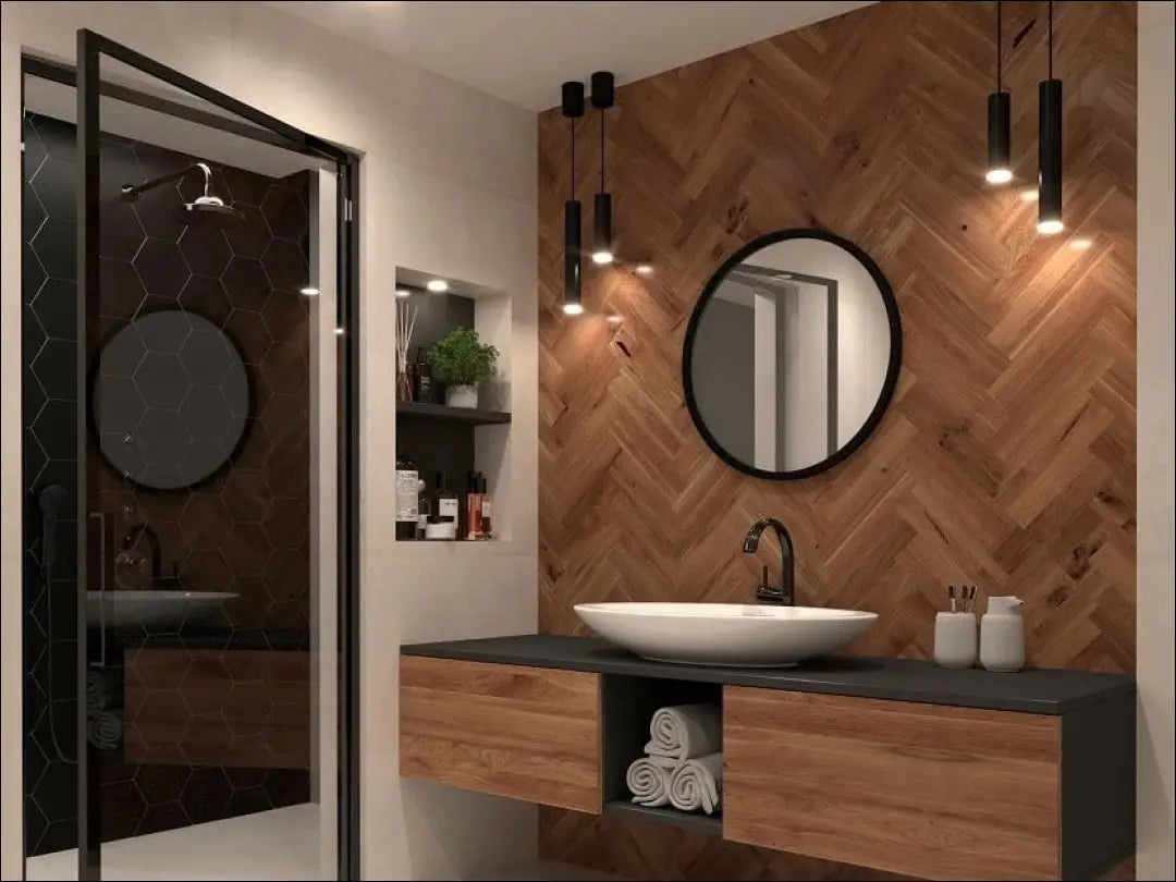 Sieninis veidrodis (60cm) DI10284 - €37 Save 55% 25-50, __label:Pristatymas 1-2 d.d., color-juoda, interjeras,