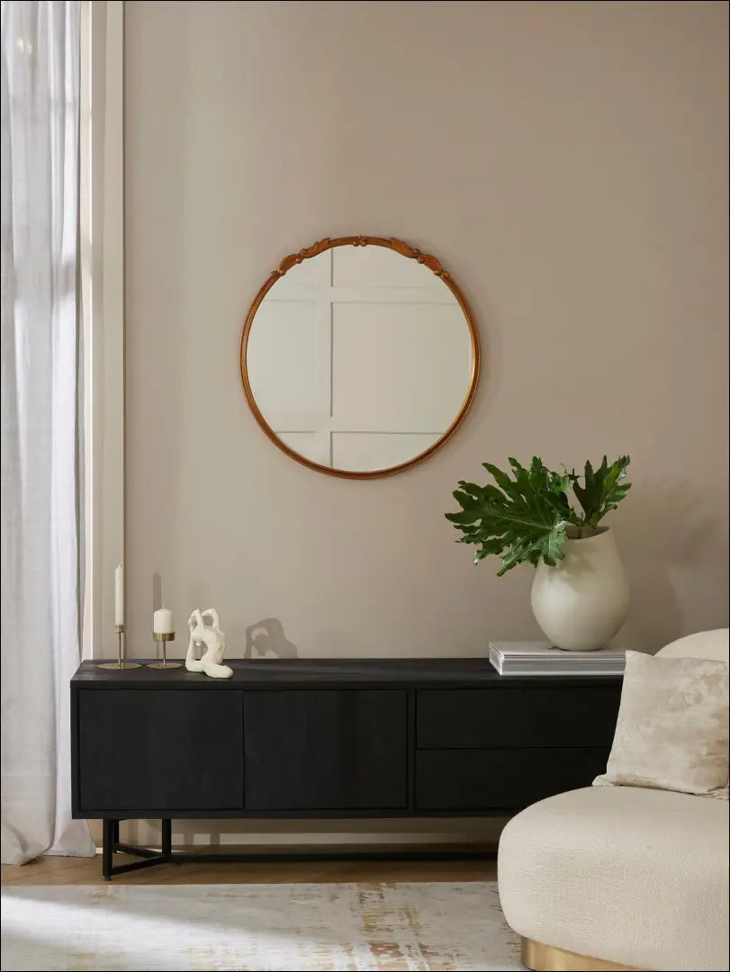 Sieninis veidrodis (72cm) DI4938 - €60 Save 70% 50-100, __label:Pristatymas 1-2 d.d., color-auksine, interjeras,