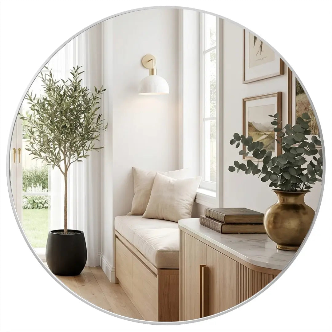 Sieninis veidrodis (80cm) DI12410 - €80 Save 50% 50-100, __label:Pristatymas 1-2 d.d., color-sidabrine, interjeras,