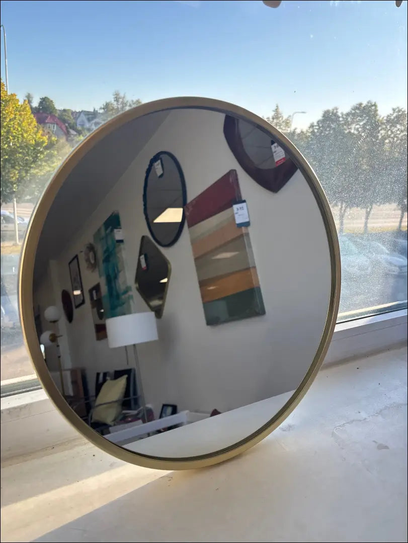 Sieninis veidrodis DI10044 - €19 Save 55% __label:Pristatymas 1-2 d.d., color-auksine, interjeras, material-metalas,