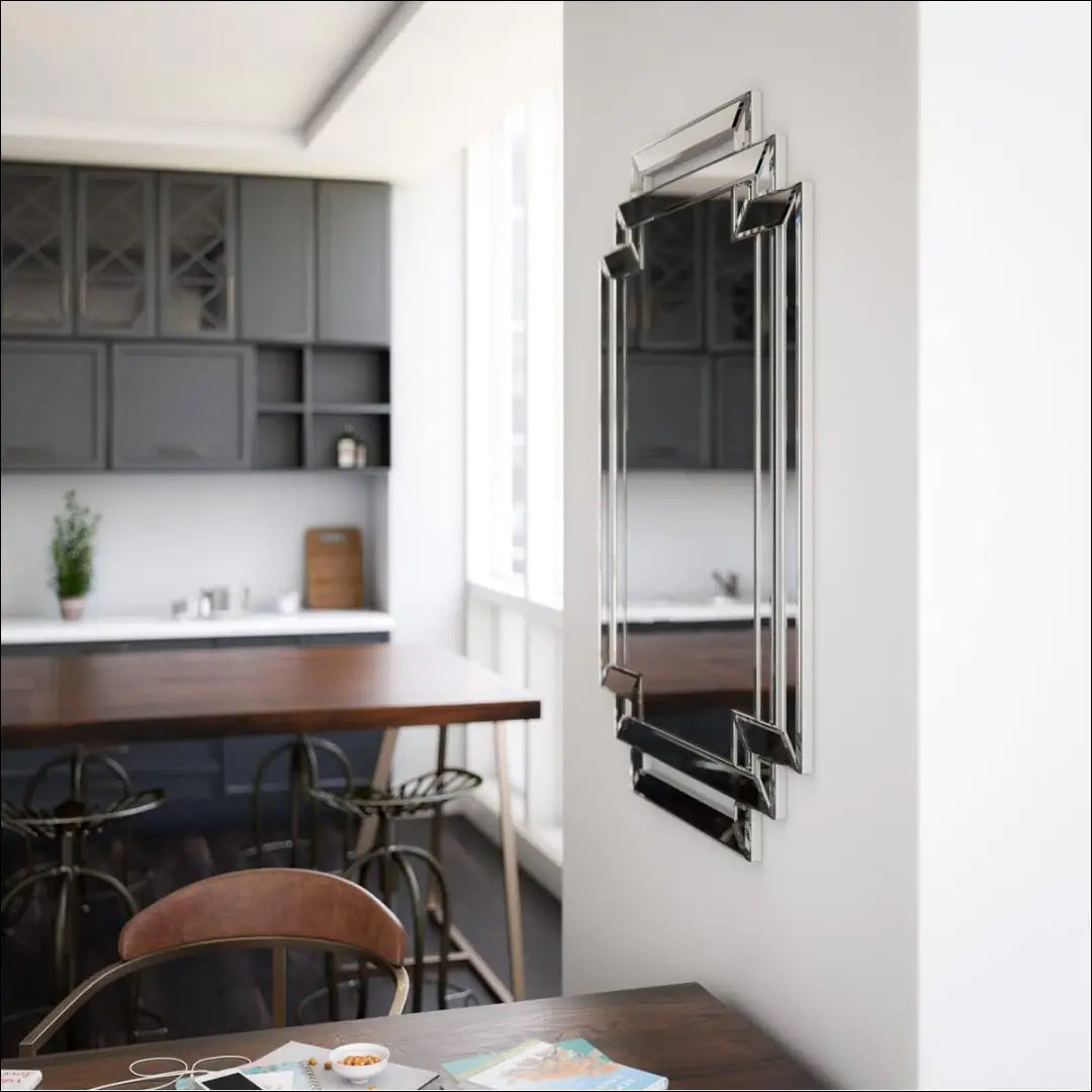 Sieninis veidrodis DI10209 - €162 Save 55% 100-200, __label:Pristatymas 1-2 d.d., color-sidabrine, interjeras,