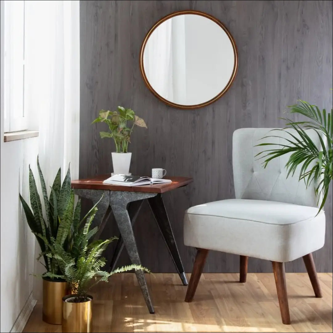 Sieninis veidrodis DI10386 - €44 Save 50% 25-50, __label:Pristatymas 1-2 d.d., color-auksine, color-ruda, interjeras