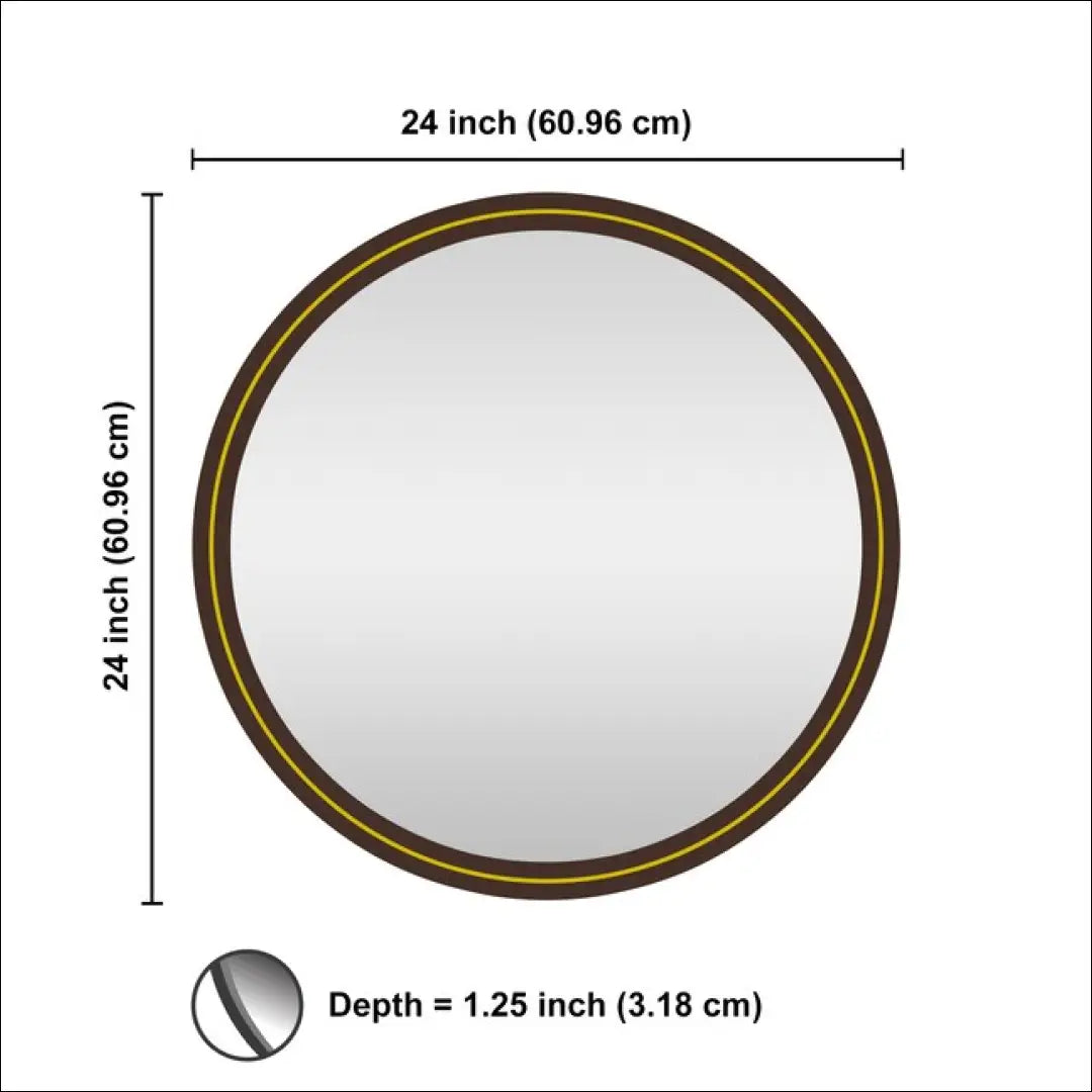 Sieninis veidrodis DI10386 - €44 Save 50% 25-50, __label:Pristatymas 1-2 d.d., color-auksine, color-ruda, interjeras