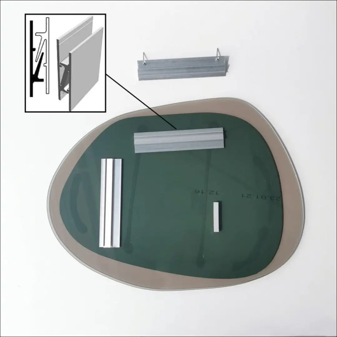 Sieninis veidrodis DI10647 - €108 Save 50% 100-200, __label:Pristatymas 1-2 d.d., color-juoda, color-sidabrine,