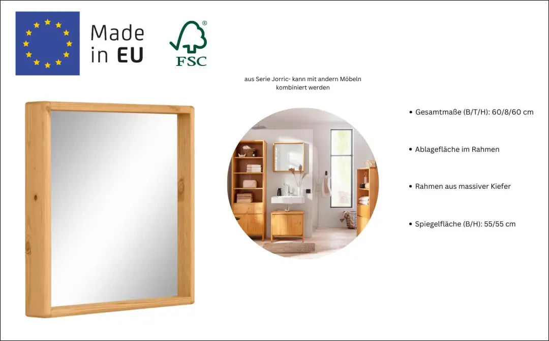 Sieninis veidrodis DI11030 - €64 Save 50% 50-100, __label:Pristatymas 1-2 d.d., color-ruda, interjeras,