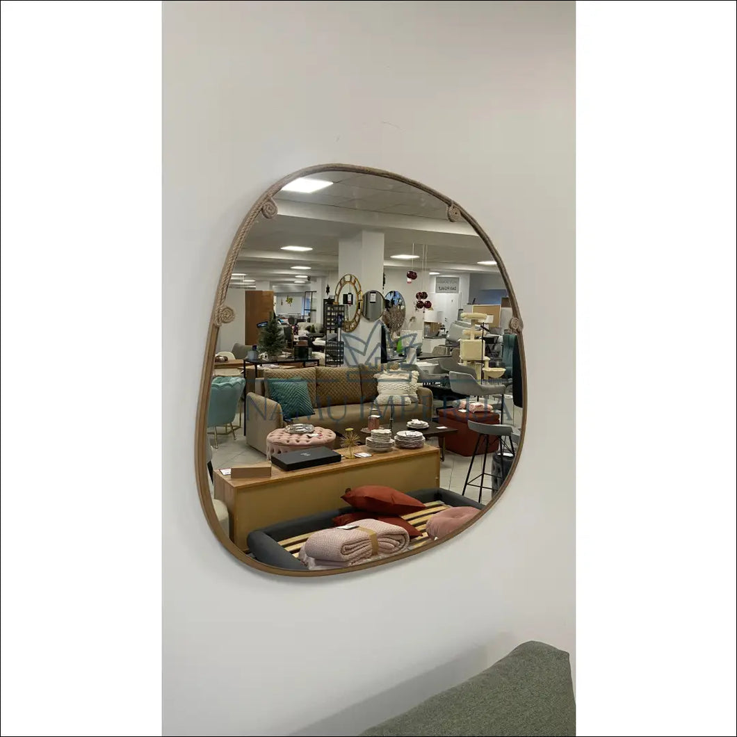 Sieninis veidrodis DI5282 - €64 Save 50% 50-100, color-ruda, interjeras, material-dziutas, material-mediena Džiutas