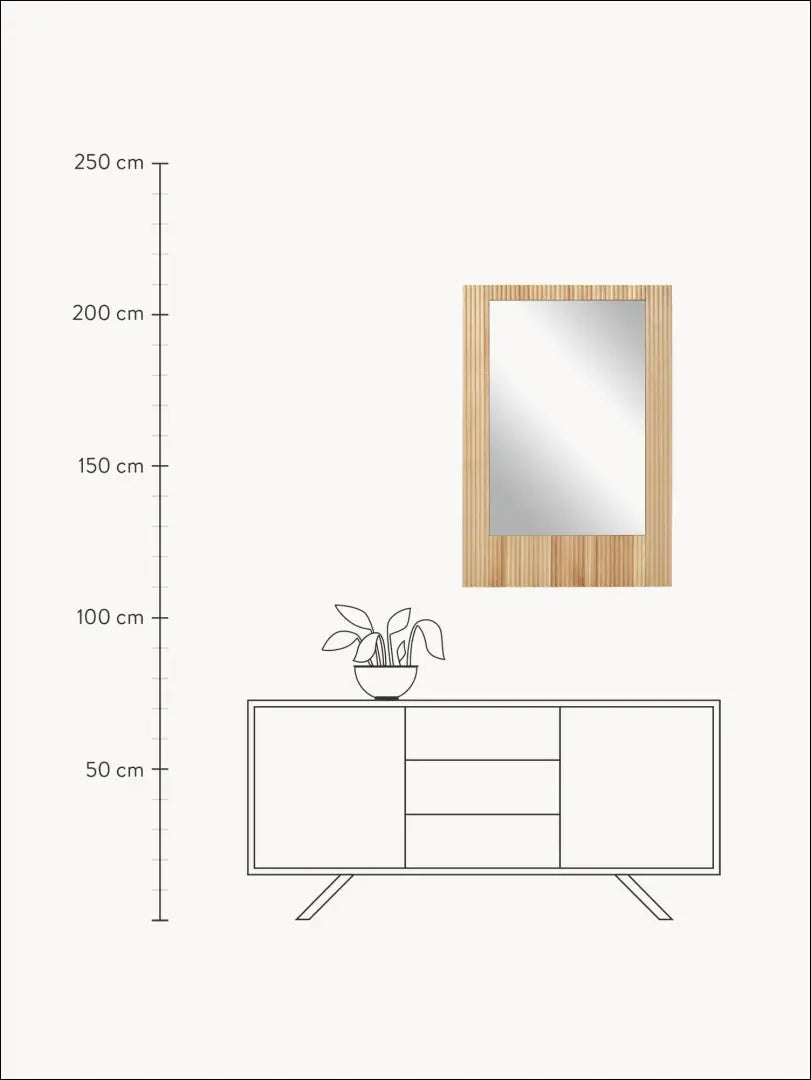 Sieninis veidrodis DI6458 - €80 Save 60% 50-100, __label:Pristatymas 1-2 d.d., color-ruda, interjeras, material-mediena