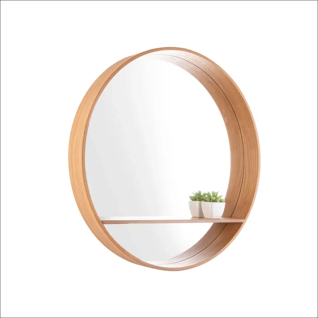 Sieninis veidrodis su lentynėle DI10157 - €55 Save 50% 50-100, __label:Pristatymas 1-2 d.d., color-ruda, interjeras,