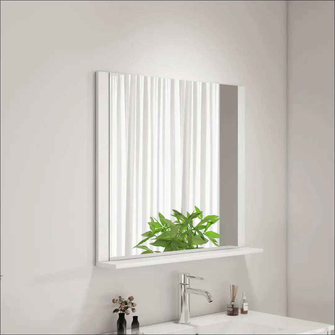 Sieninis veidrodis su lentynėle DI12623 - €33 Save 50% 25-50, __label:Pristatymas 1-2 d.d., color-balta, interjeras,