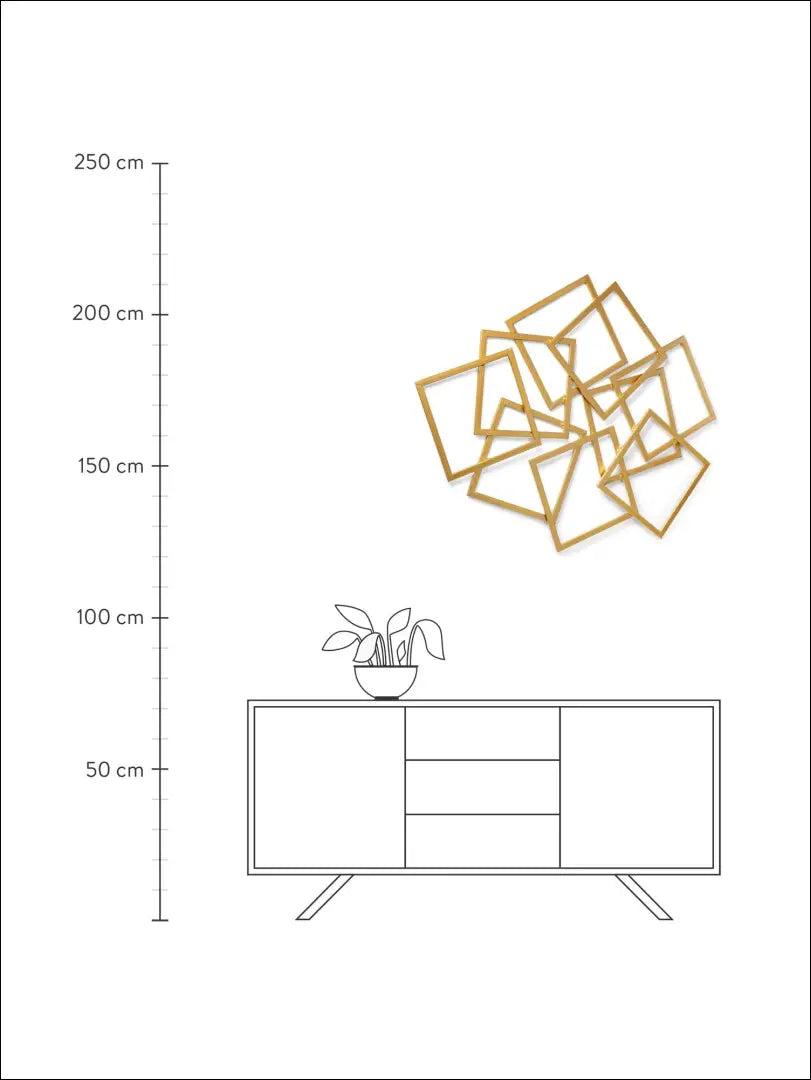 Sienos dekoracija DI2724 - €39 Save 70% 25-50, __label:Pristatymas 1-2 d.d., color-auksine, interjeras,