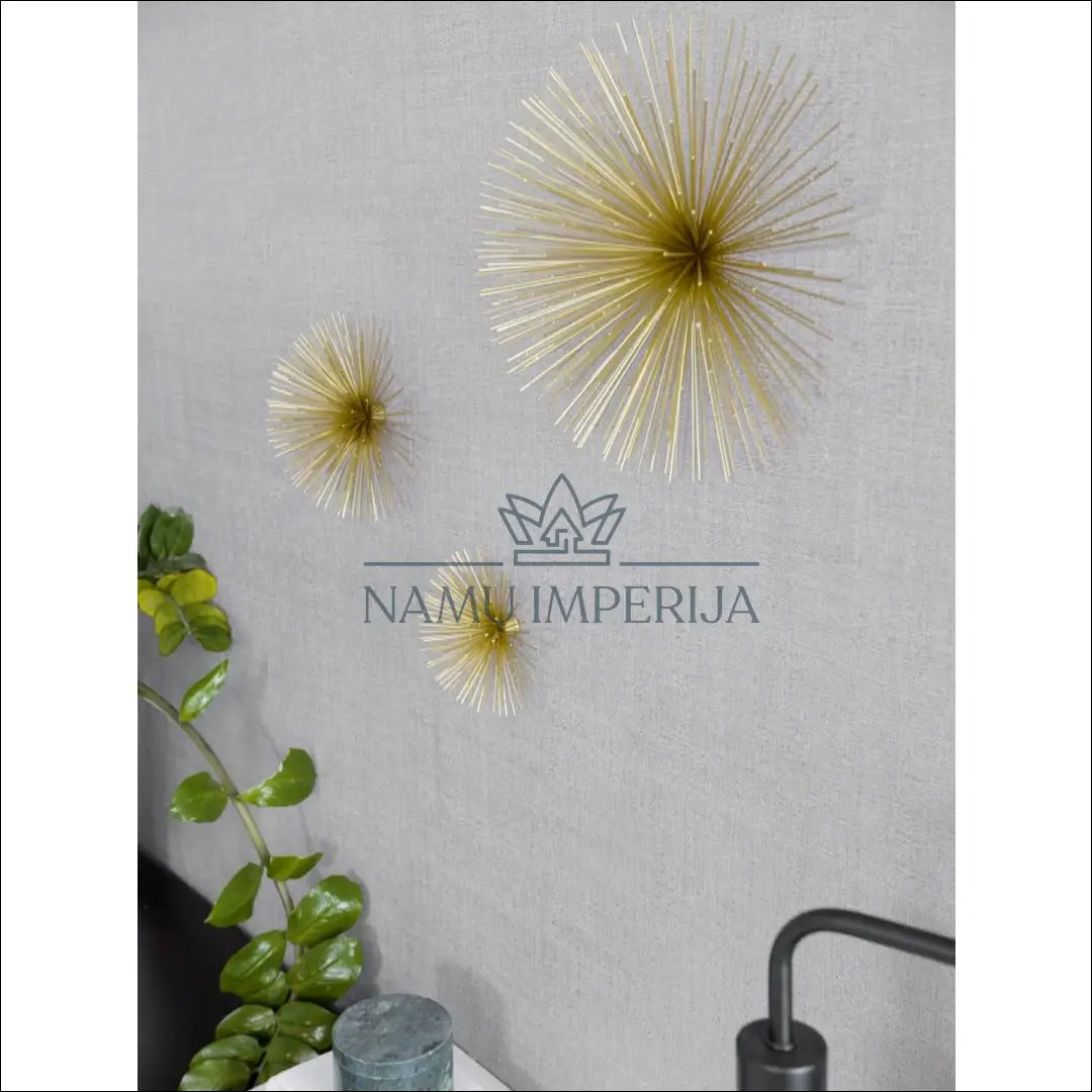 Sienos dekoracijų komplektas (3vnt) DI3760 - €19 Save 70% __label:Pristatymas 1-2 d.d., color-auksine, interjeras,