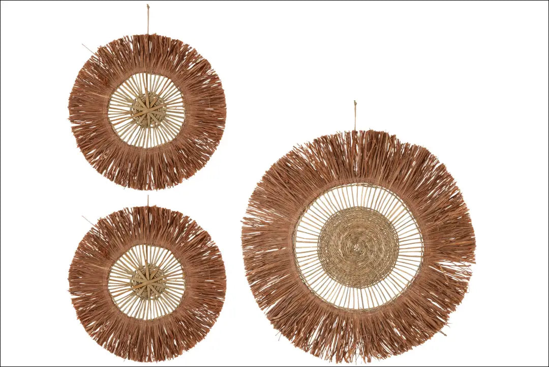 Sienos dekoracijų komplektas (3vnt) DI6248 - €30 Save 70% 25-50, __label:Pristatymas 1-2 d.d., color-ruda, interjeras,