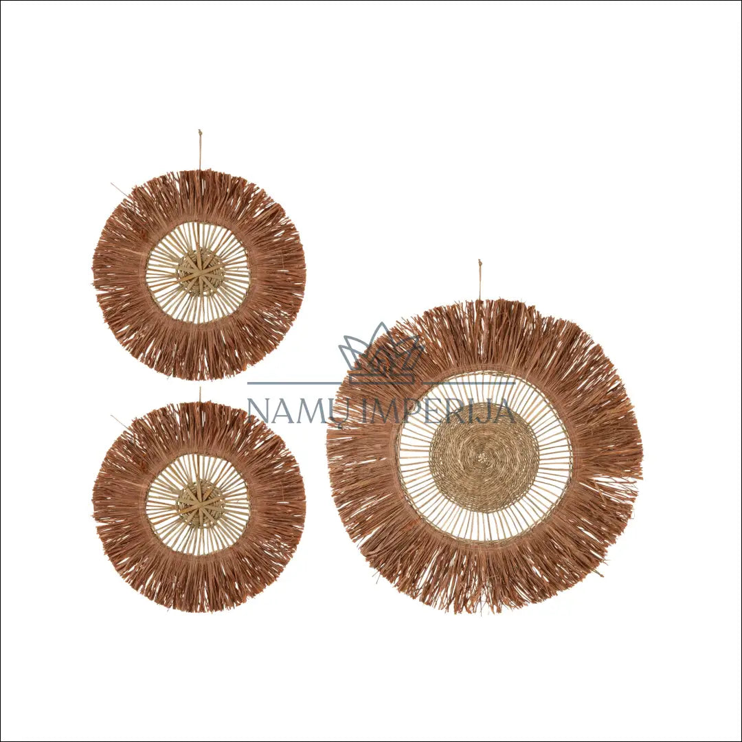 Sienos dekoracijų komplektas (3vnt) DI6248 - €35 Save 65% 25-50, __label:Pristatymas 1-2 d.d., color-ruda, interjeras,