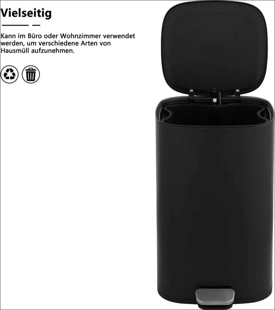 Šiukšliadėžė (10l) DI12689 - €18 Save 50% __label:Pristatymas 1-2 d.d., color-juoda, interjeras, kita, material-metalas