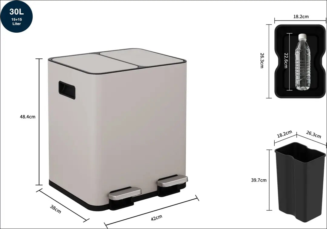 Šiukšliadėžė (30l) KI1790 - €49 Save 50% 25-50, __label:Pristatymas 1-2 d.d., color-smelio, interjeras, kita €25 to €50